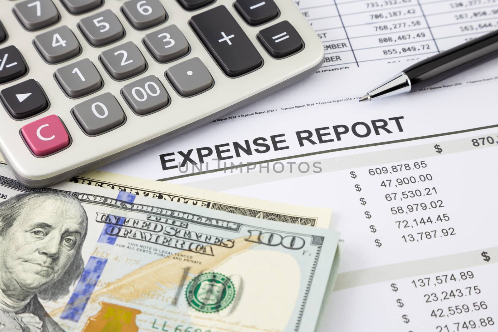 Expense Report with money for payment by vinnstock