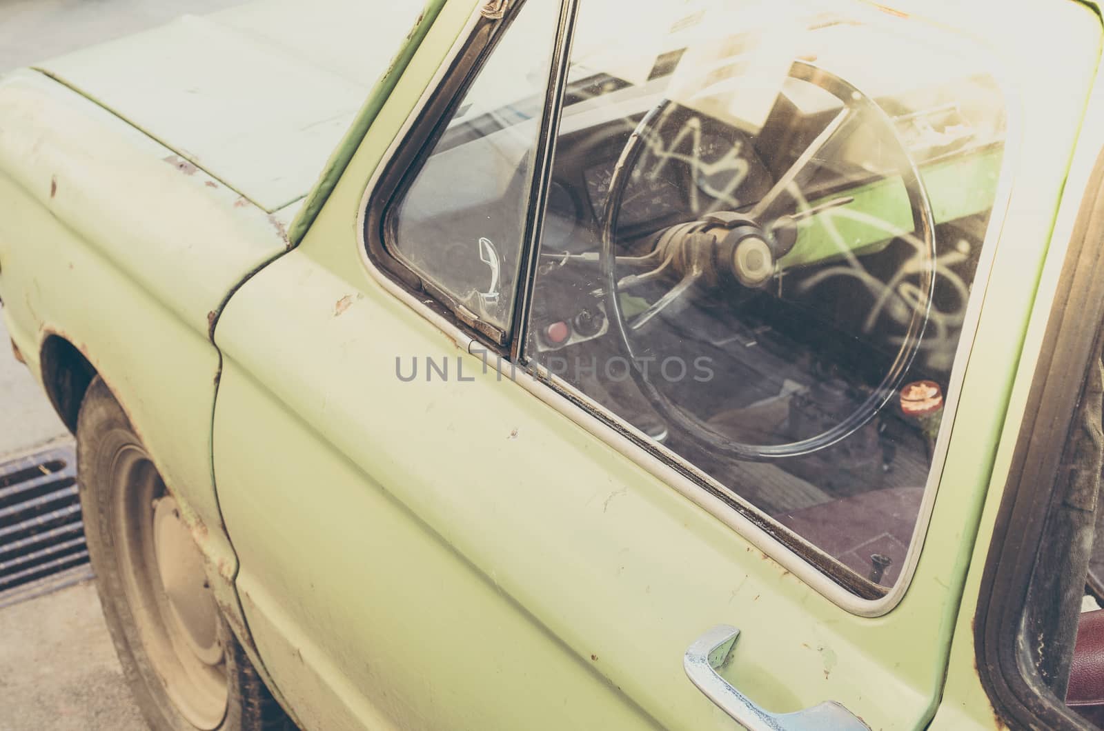 Retro car fragment - Processed with Classic preset