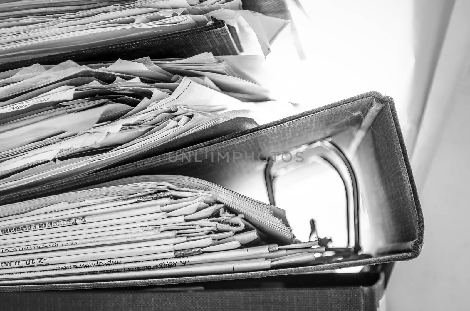 Office folders - Processed with Grundge Black and White preset