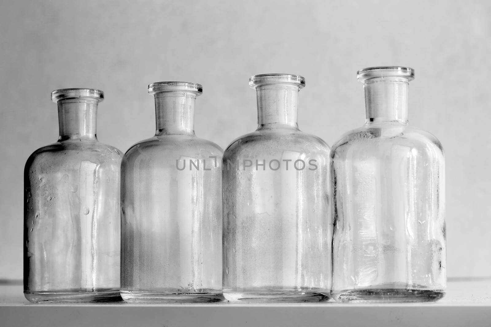 Detail of the little bottles - medicine bottles