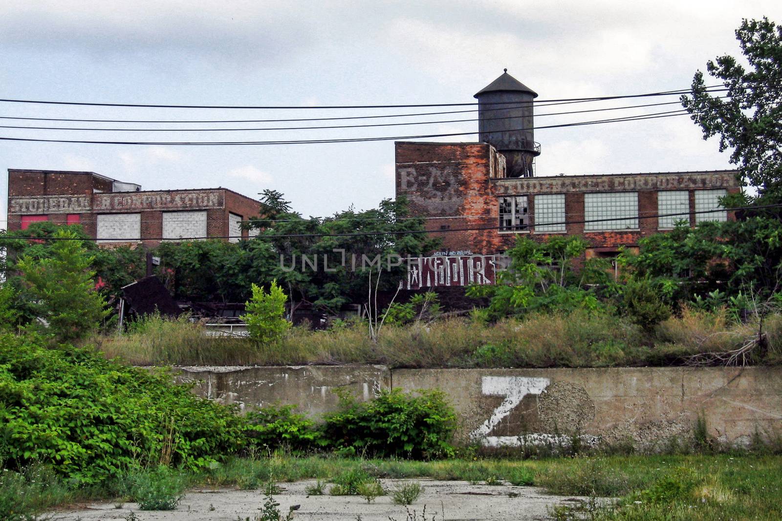 Abandoned auto factory used to employ thousands of people.