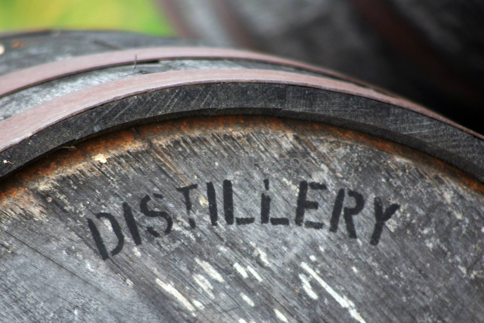 Whiskey, scotch or bourbon is aged in these used oak barrels to enhance the color and flavor of the finished product.
