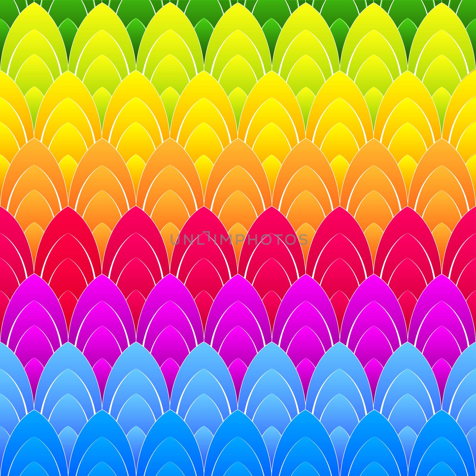 abstract background with concentric rainbow colourful ellipses