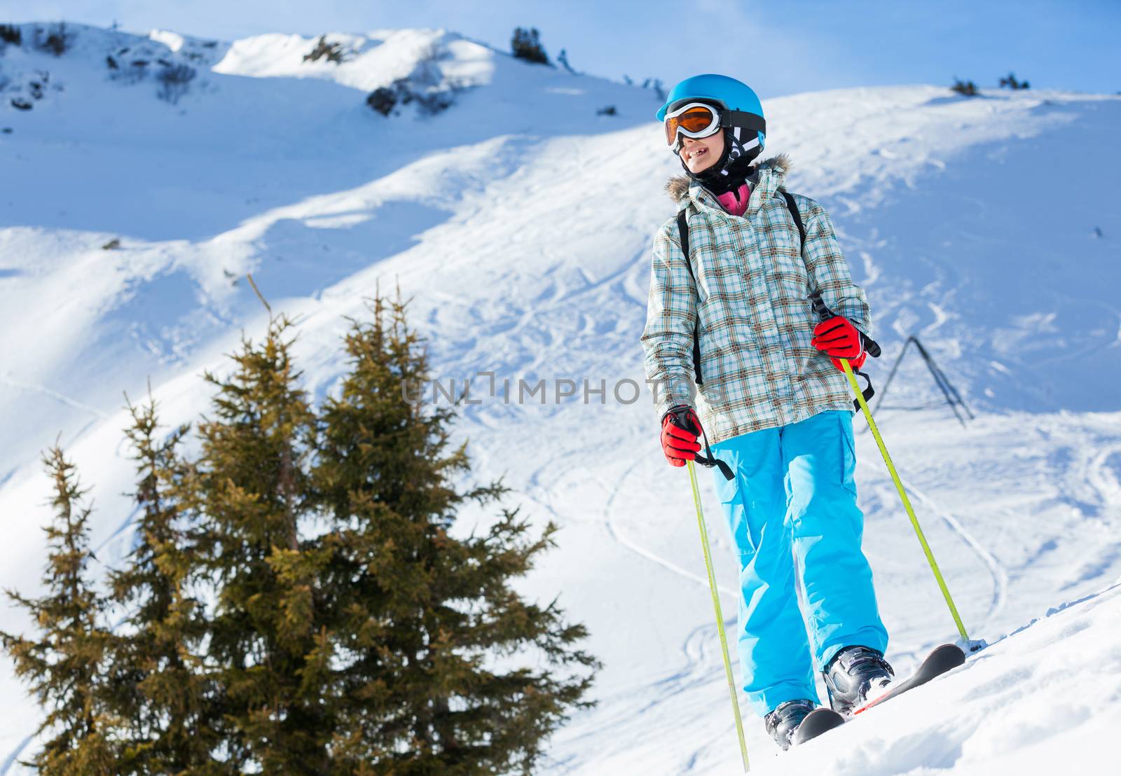 Ski, skier, winter by maxoliki