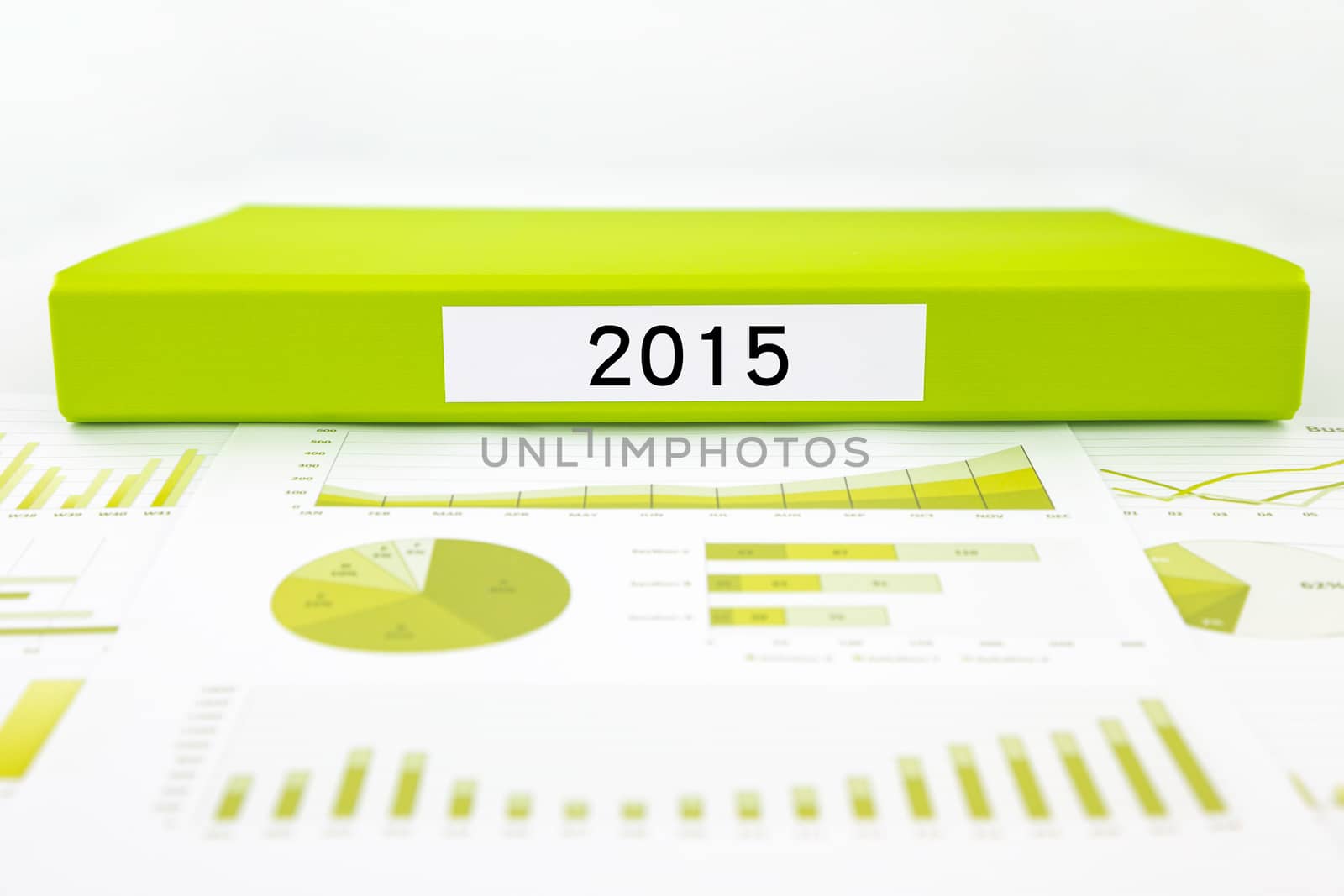 Year number 2015, graphs, charts and business budget planning by vinnstock