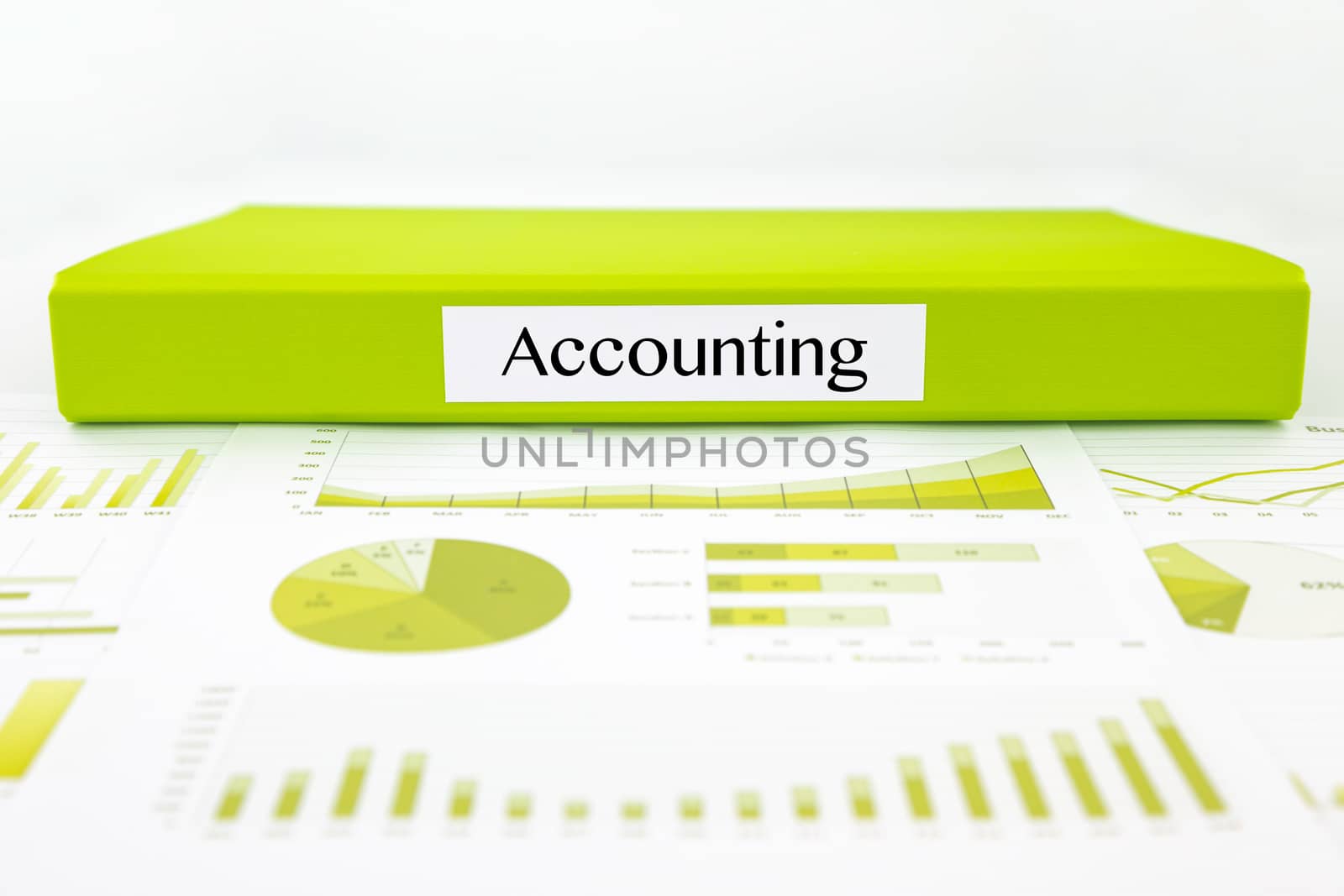 Accounting documents, graphs analysis and financial reports by vinnstock