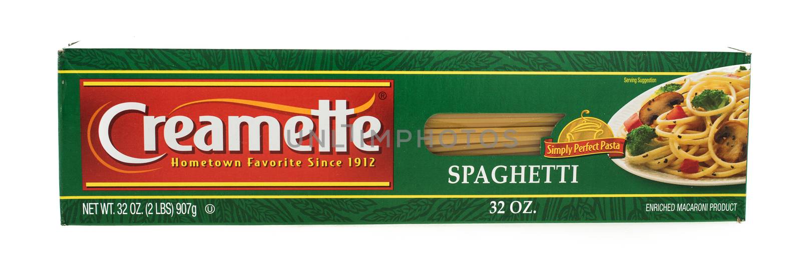 Winneconne, WI - 4 February 2015: Package of Creamette Spaghetti.