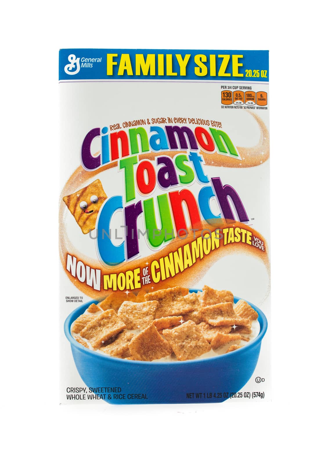 Winneconne, WI - 5  February 2015: Box of Cinnamon Toast Crunch cereal a product of General Mills.