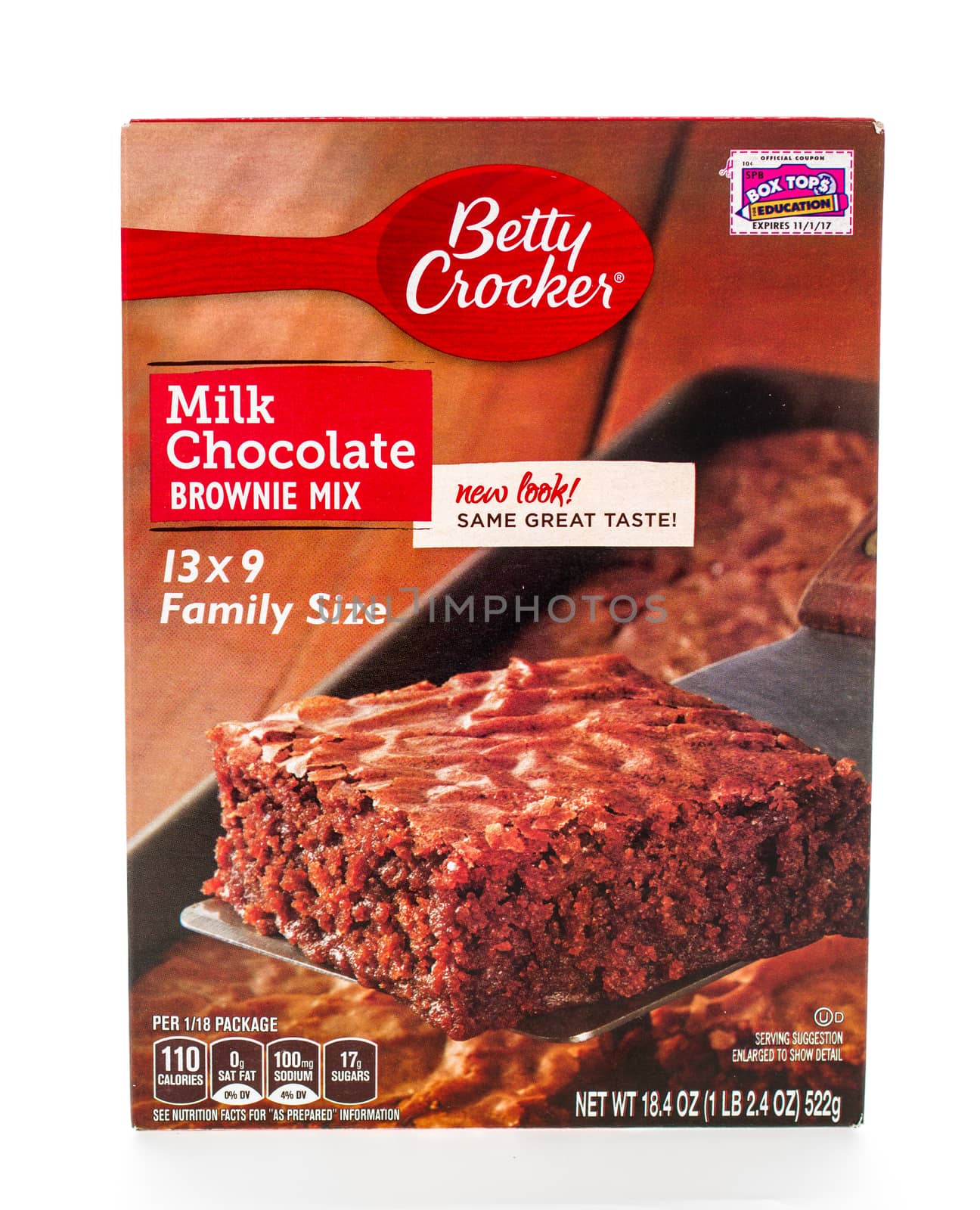 Winneconne, WI - 8 February 2015: Box of Betty Crocker Milk Chocolate Brownie Mix.