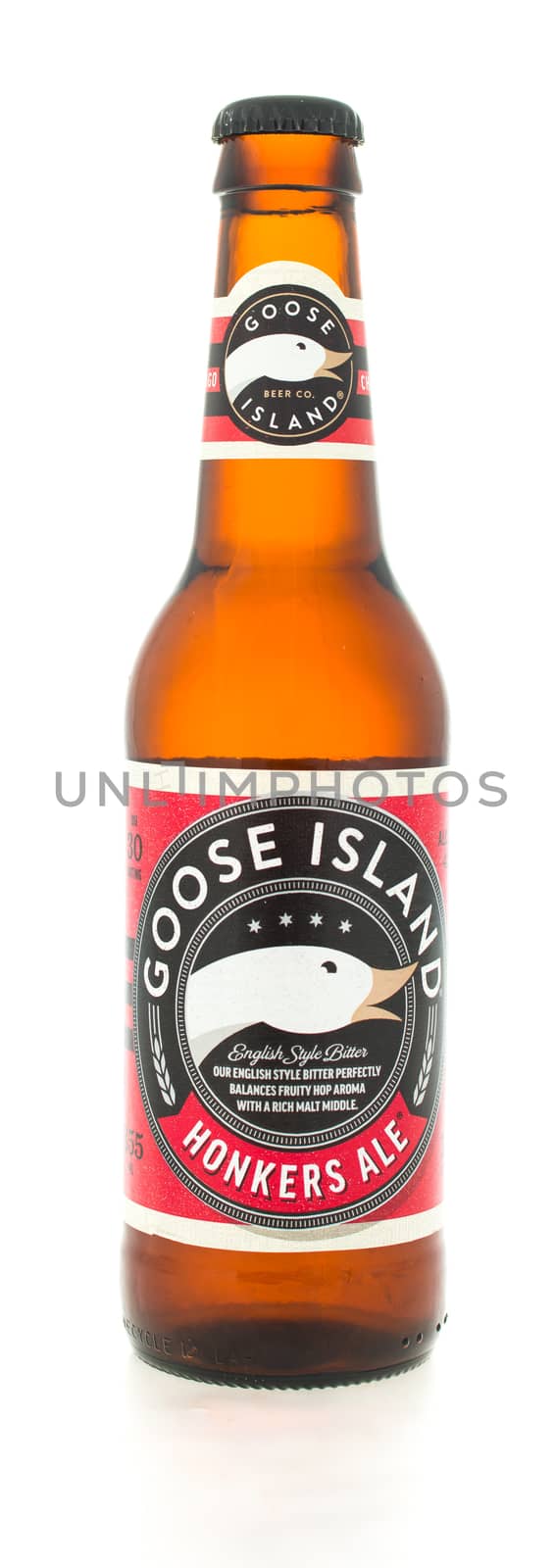 Winneconne, WI - 3 February 2015:  Goose Island beer was first brewed in 1988 and located in Chicago, IL.