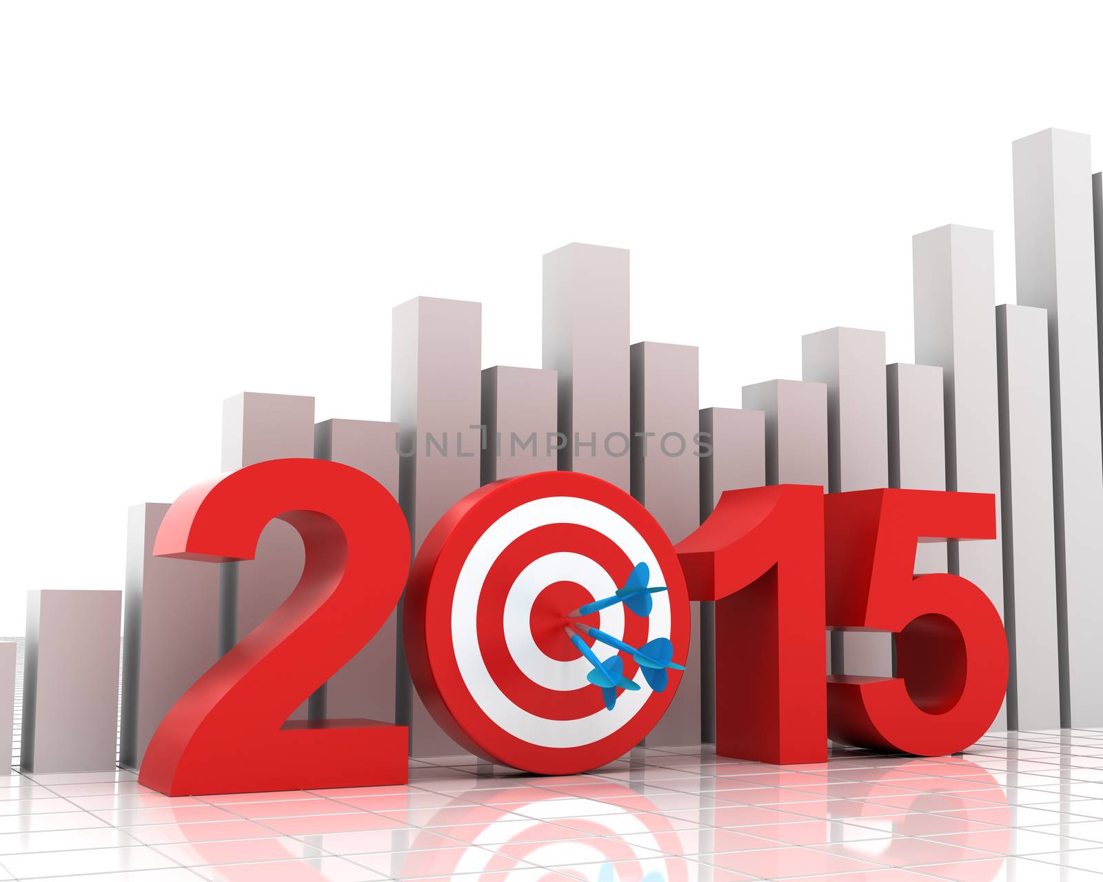 2015 target with bar chart background by ymgerman