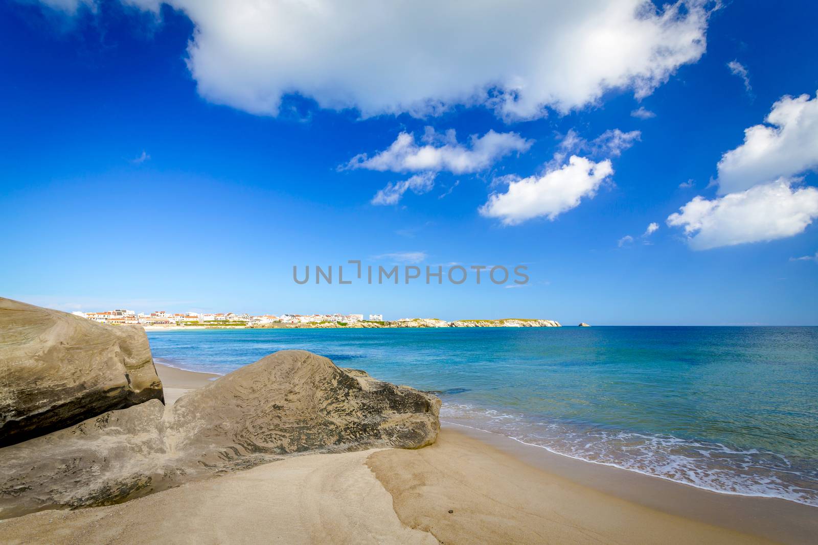 Lanscape of a beautiful beach in Portugal