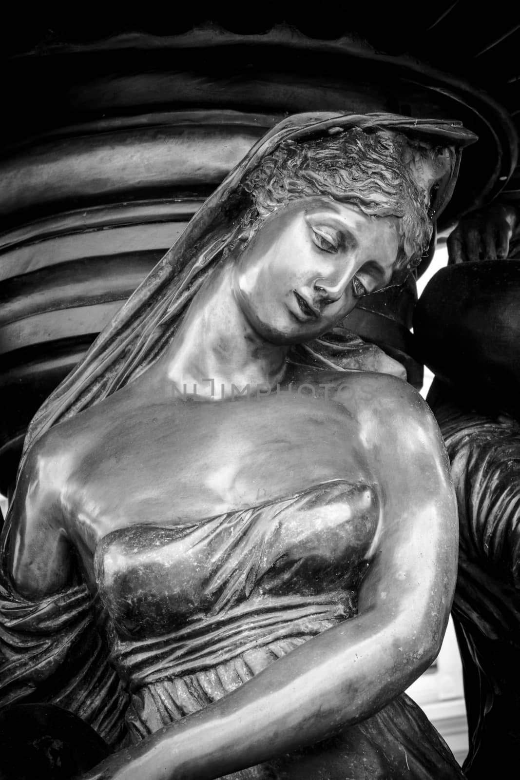 Bronze statue of a lady, taken in the Royal Palace in Bangkok, Thailand