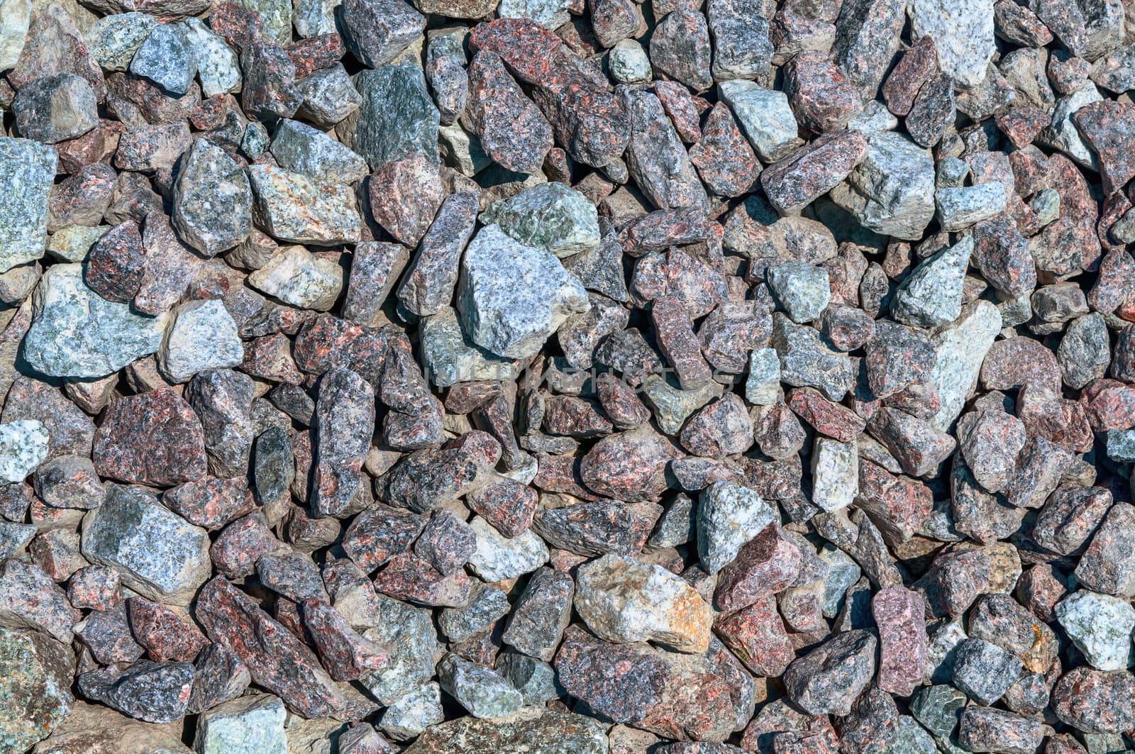 Crushed gravel texture. Material for the construction of roads many other