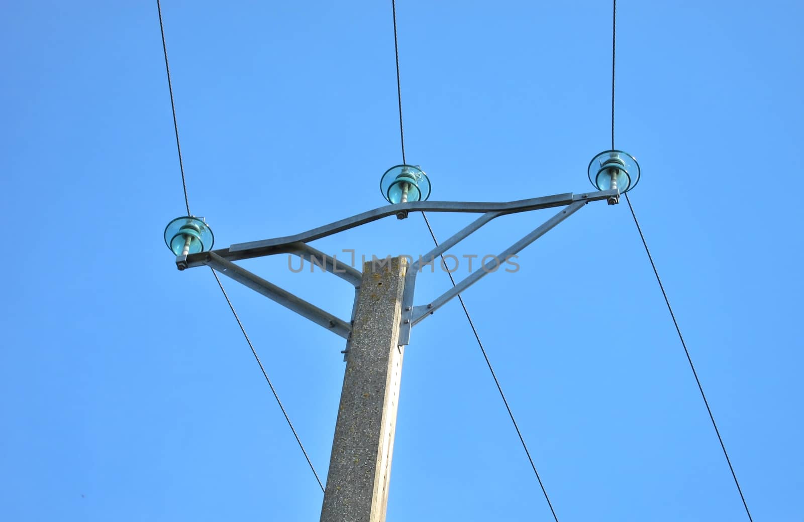 Power Liness in blue Sky 