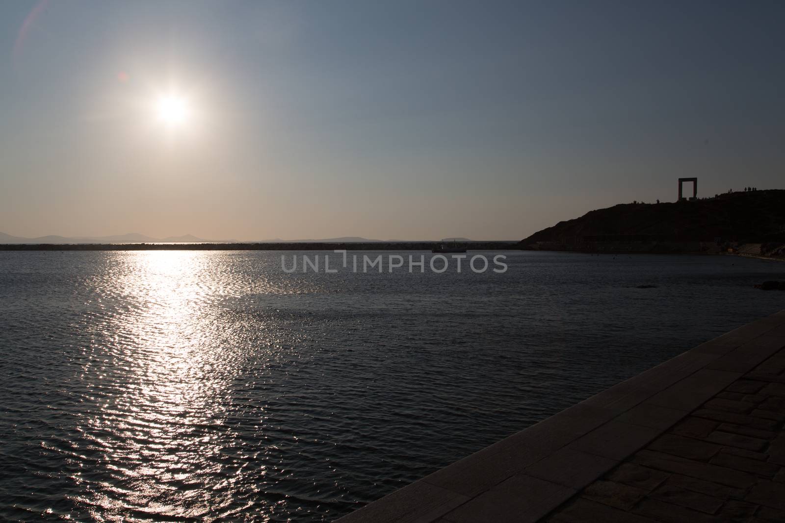 The Portara Gate of the Apollo Temple in Naxos island