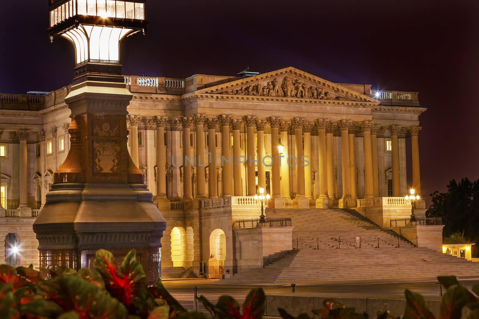 Senate US Capitol North Side Light Congress Capitol Hill Night Stars Washington DC