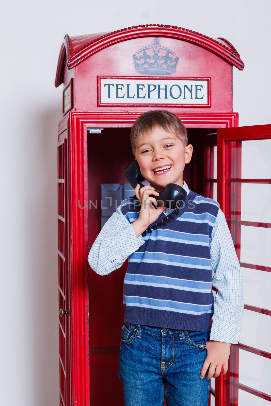 Boy with telephone by maxoliki
