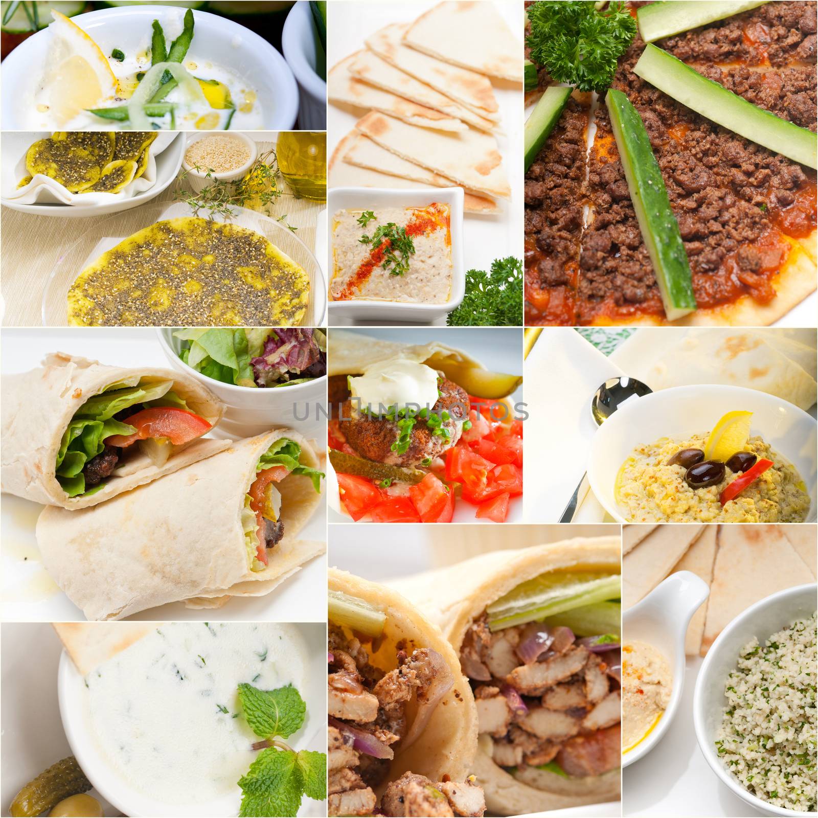 Arab middle eastern food collage  by keko64