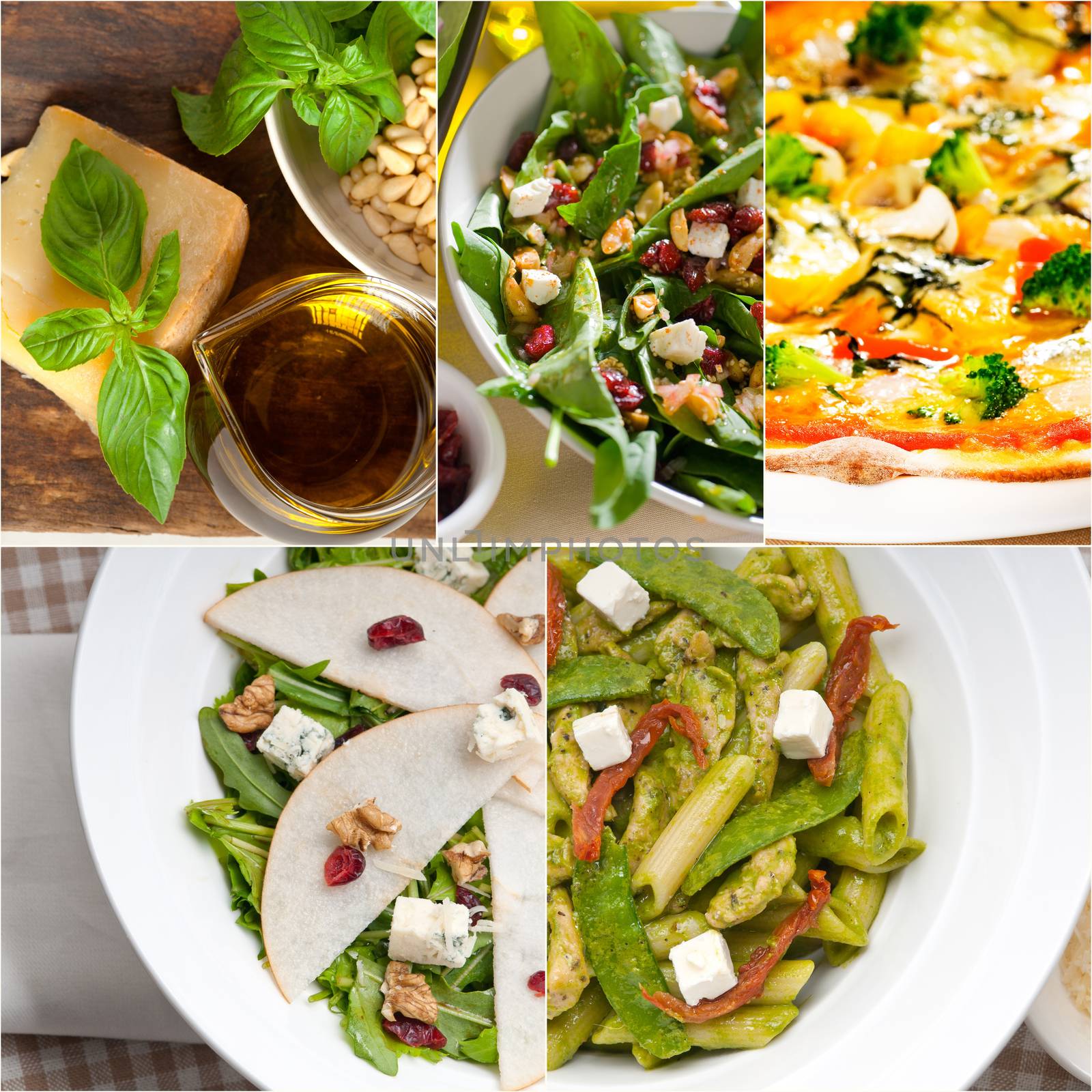 healthy and tasty Italian food collage by keko64