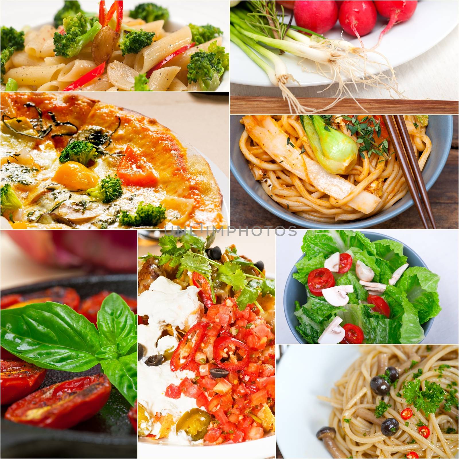 healthy Vegetarian vegan food collage by keko64