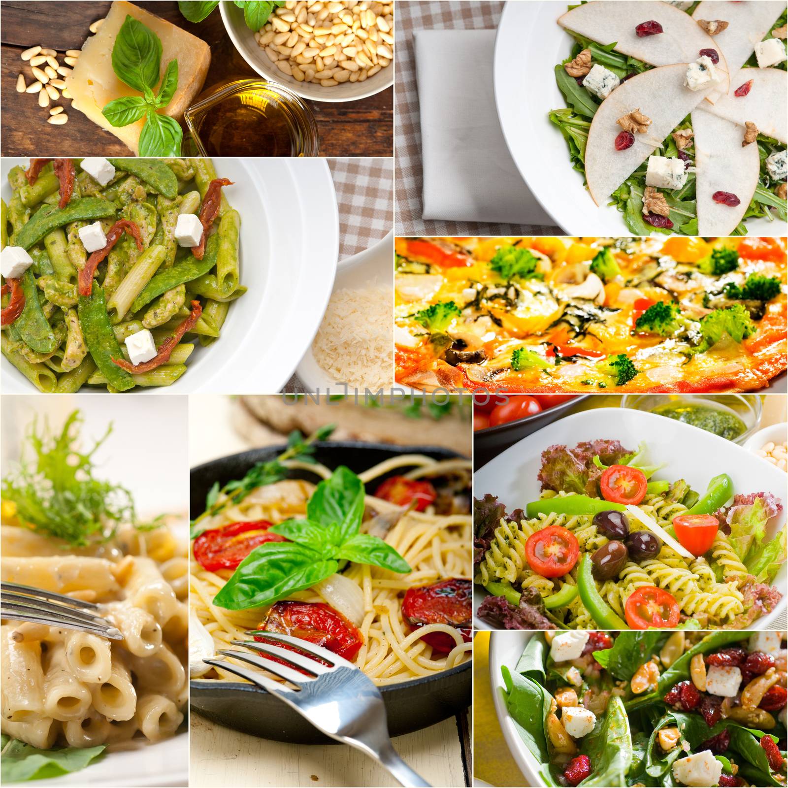 healthy and tasty Italian food collage by keko64