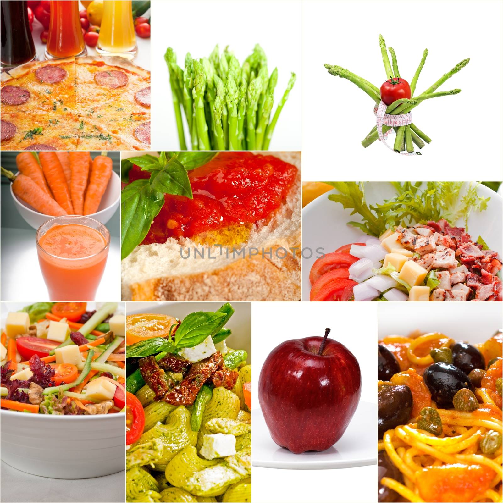 healthy Vegetarian vegan food collage by keko64