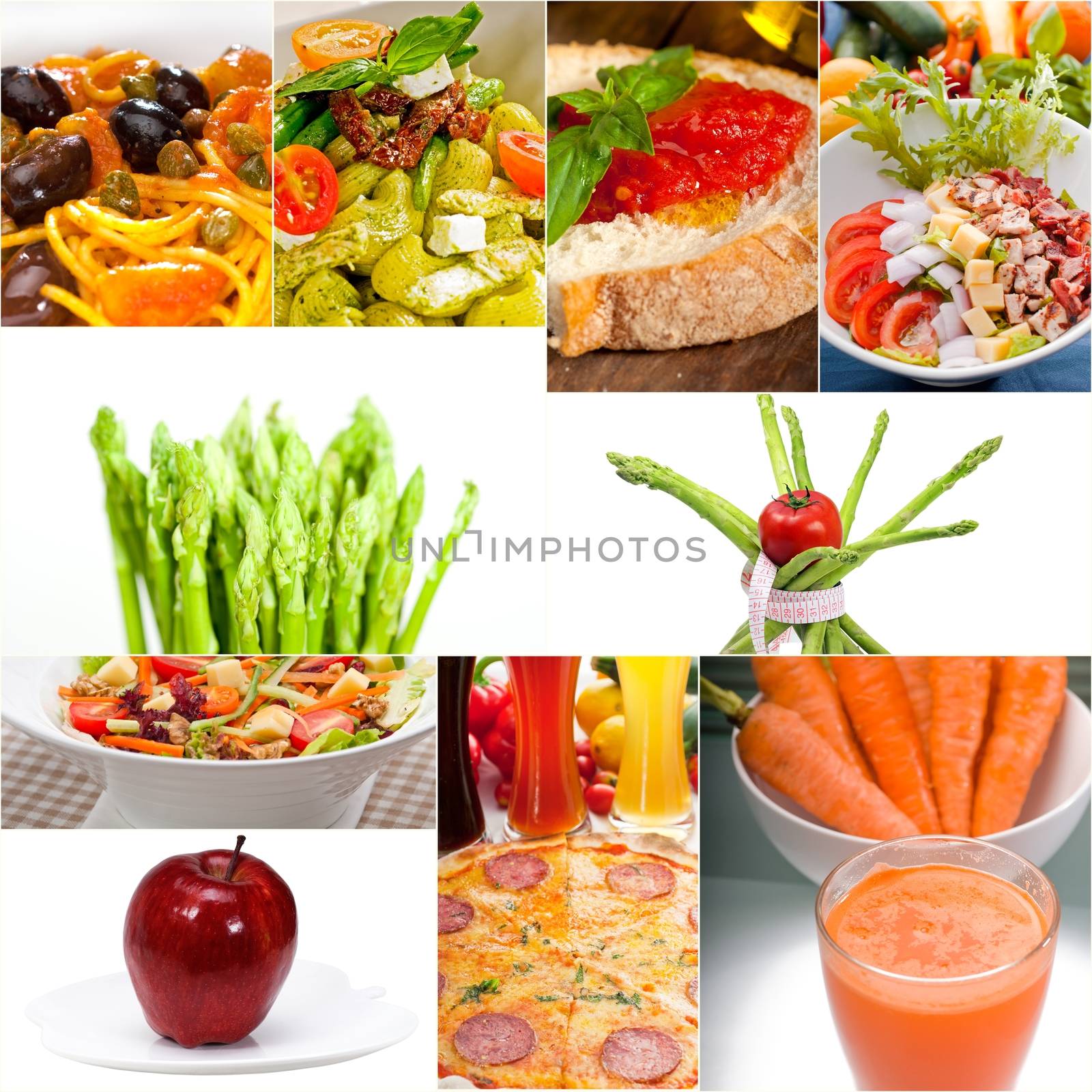 healthy Vegetarian vegan food collage by keko64