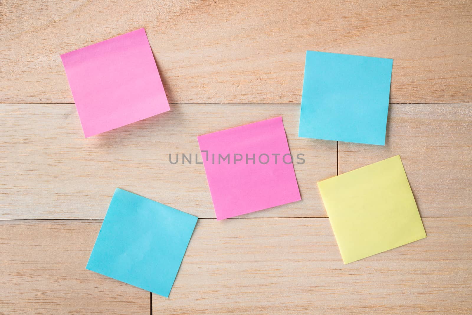 Group of paper or notepad stick on wood board by vinnstock