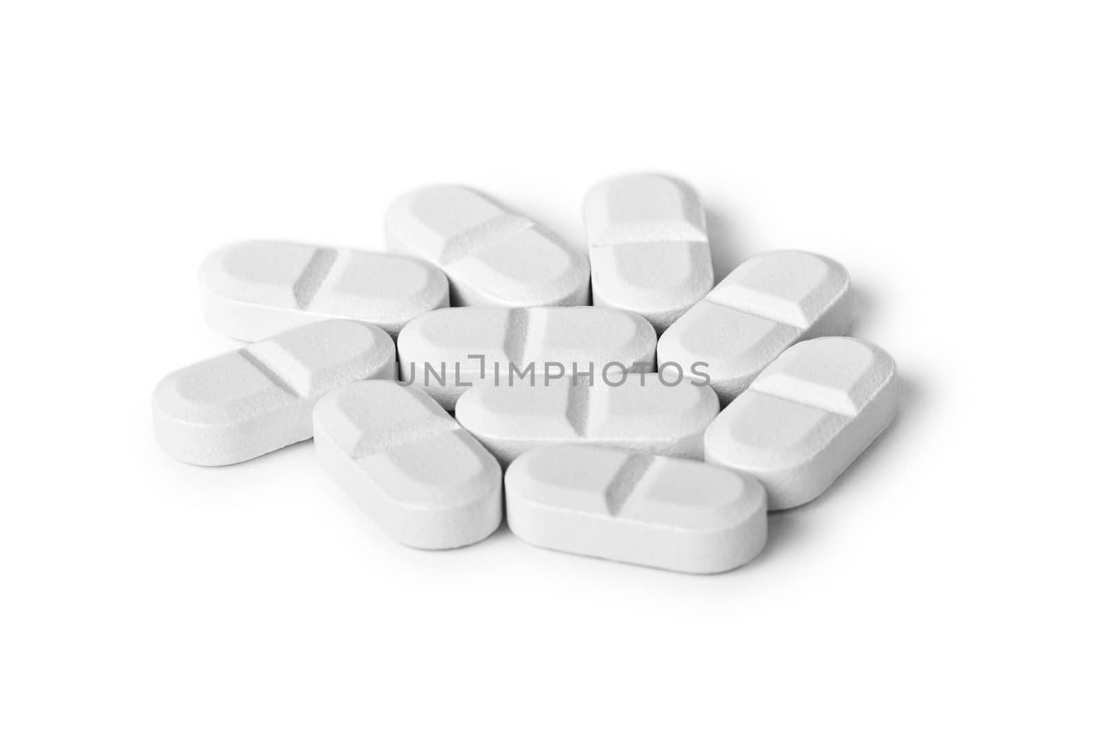 medicine concept. pills isolated on white background