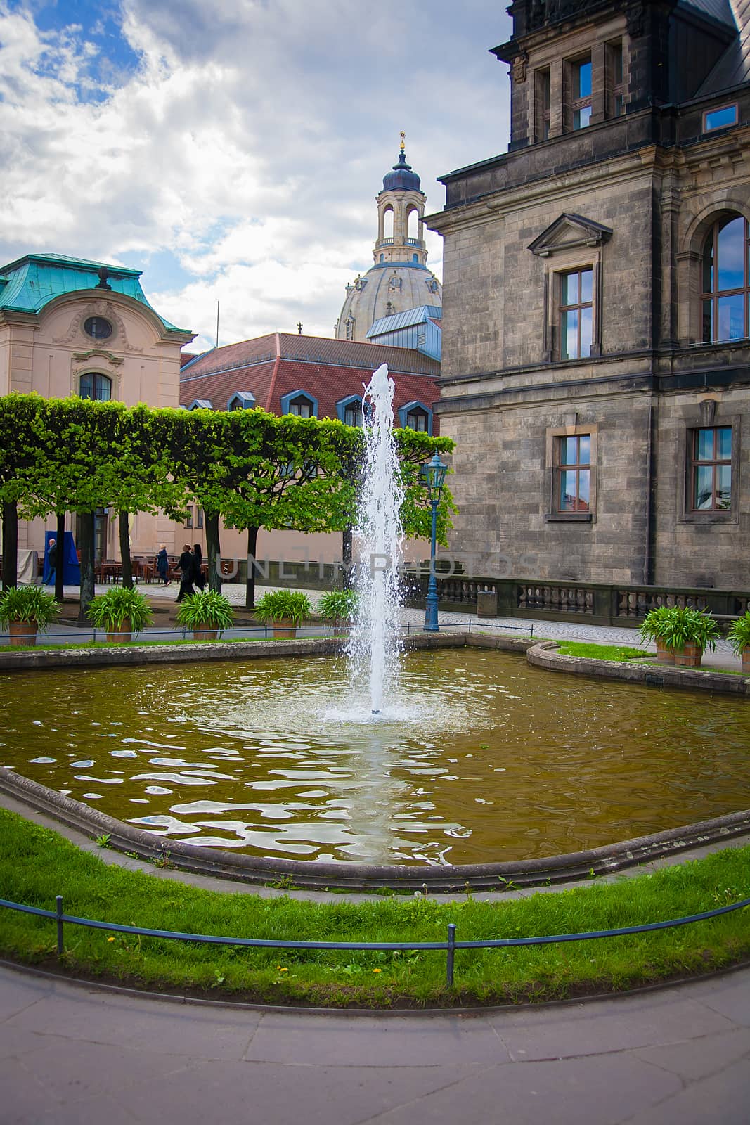 Fountain of the Zwinger palace, Dresden, Germany by sfinks