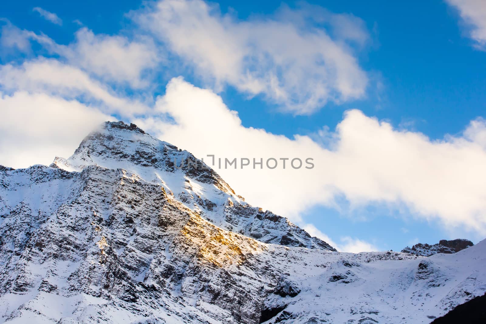 mountain snow landscape nature around the way to Huanglong