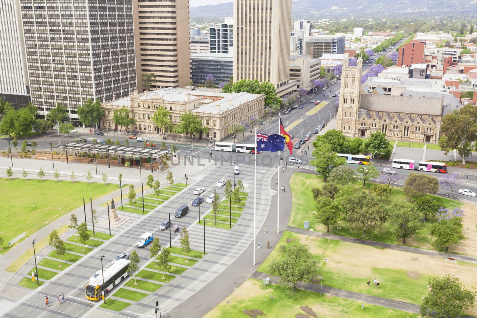 View of Adelaide city in South Australia in the daytime