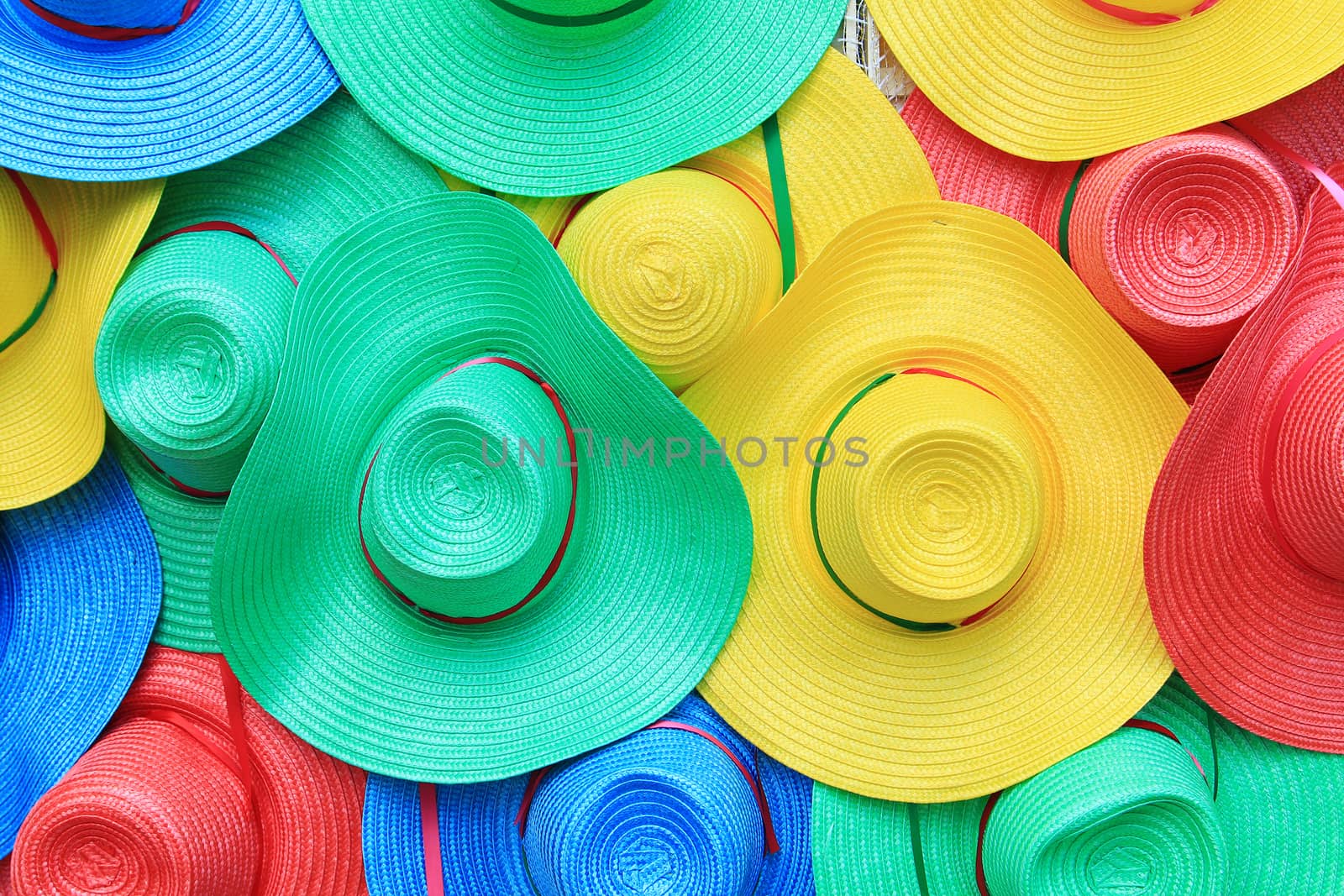 Colorful hats background