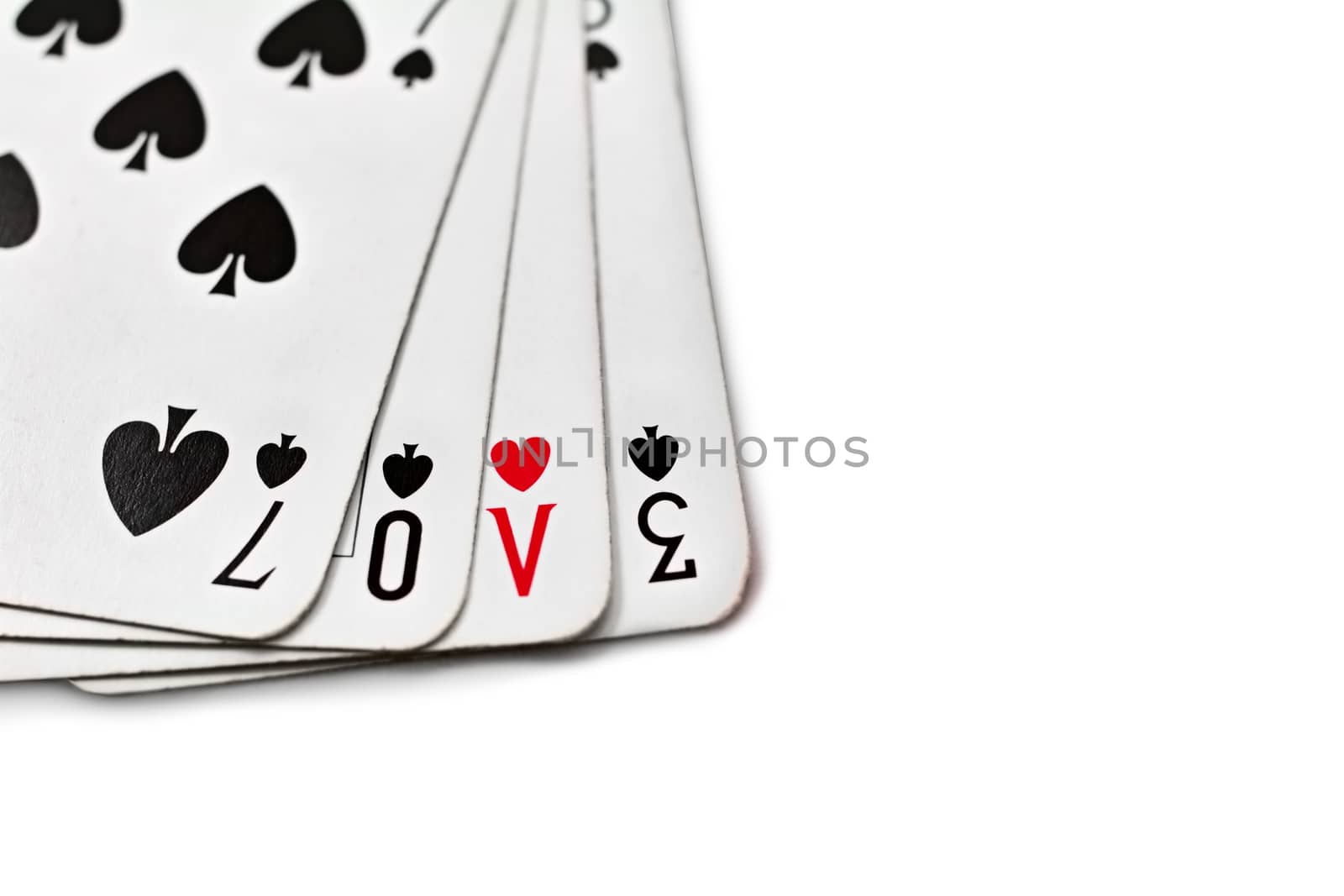 love written on playing cards