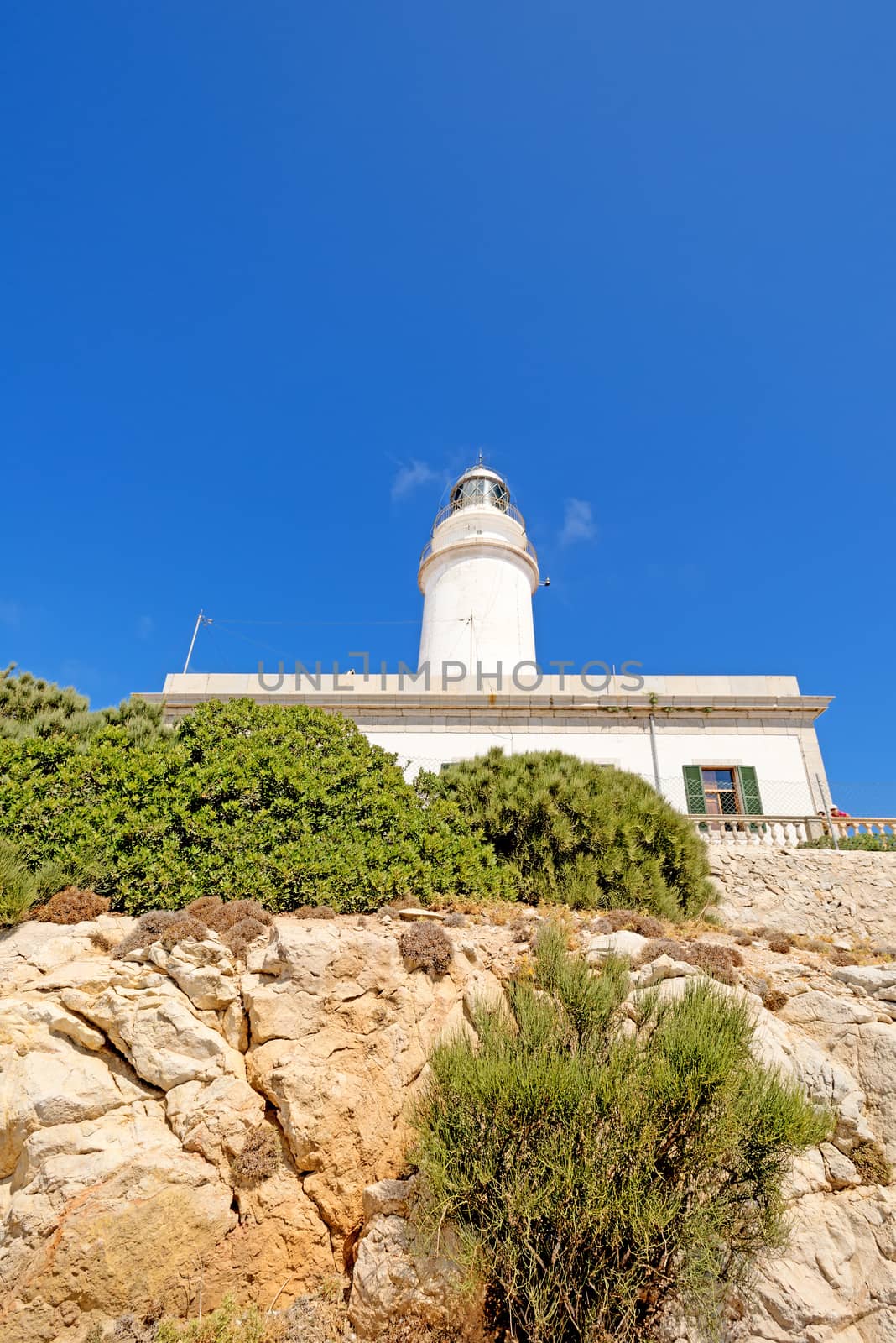 A lighthouse on the Cap de Formentor, Majorca, Balearic Islands, Spain