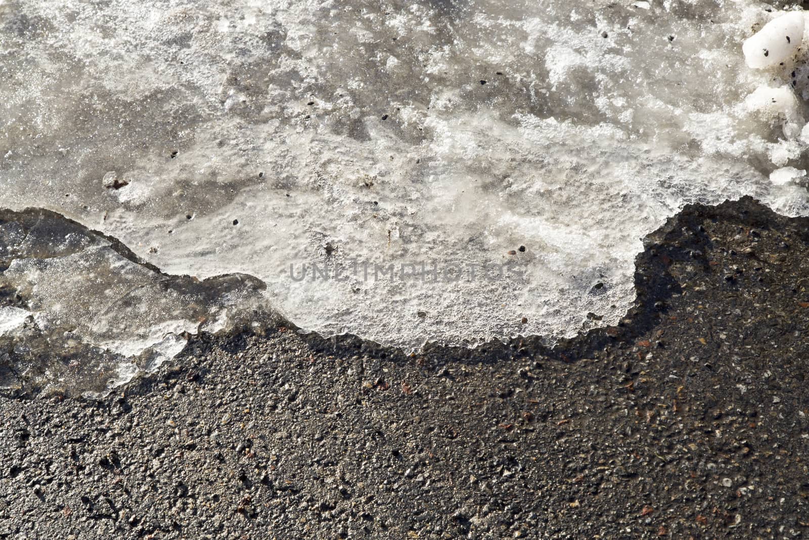 Ice Melting on Road