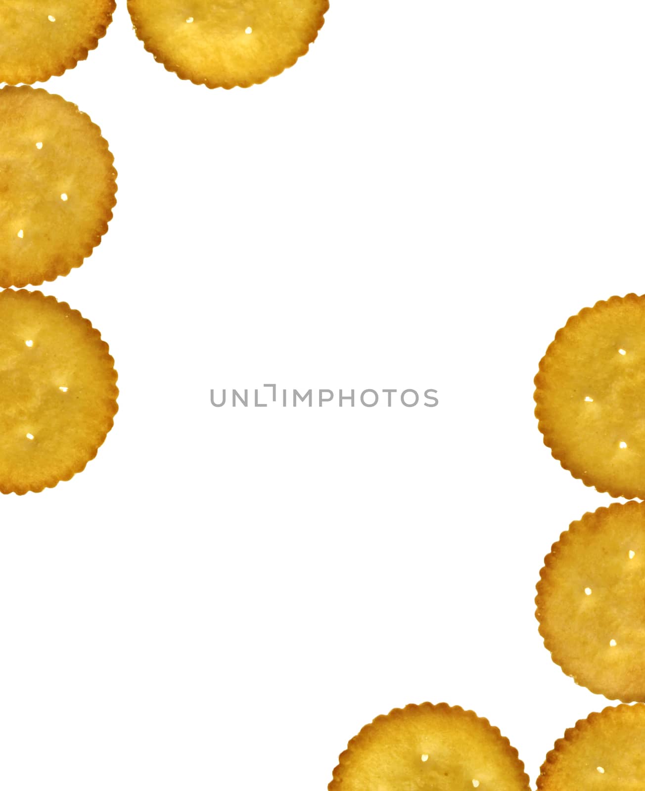 Empty template with Crackers, Salty Biscuits