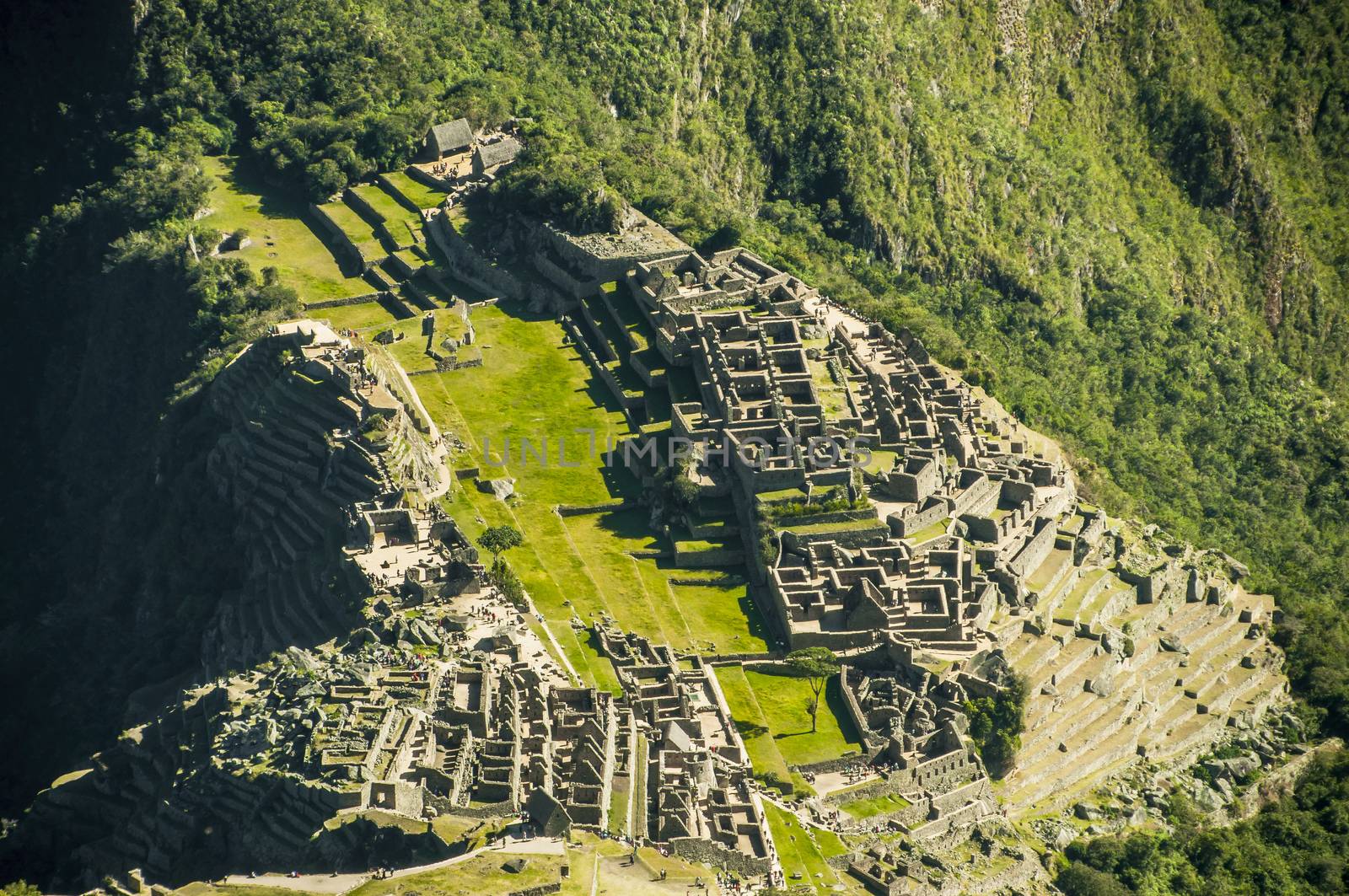 Machu Picchufrom above view in early morning by rigamondis