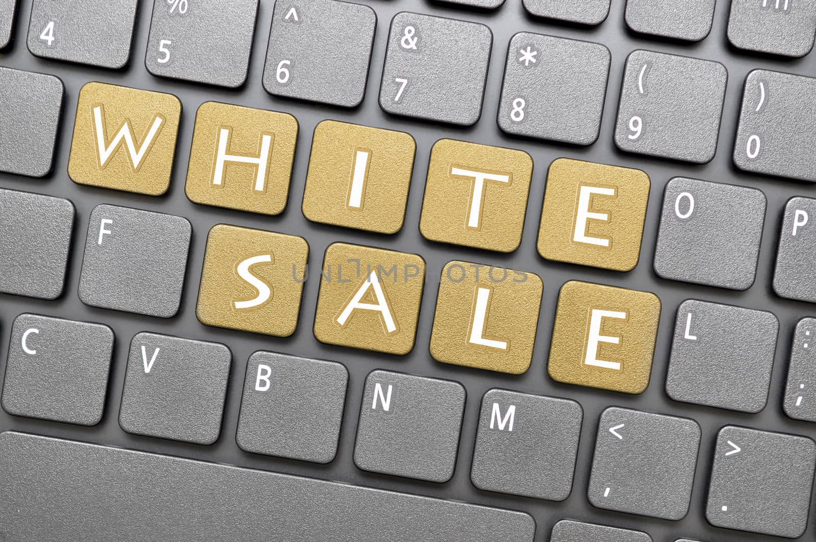 White sale key on keyboard by payphoto