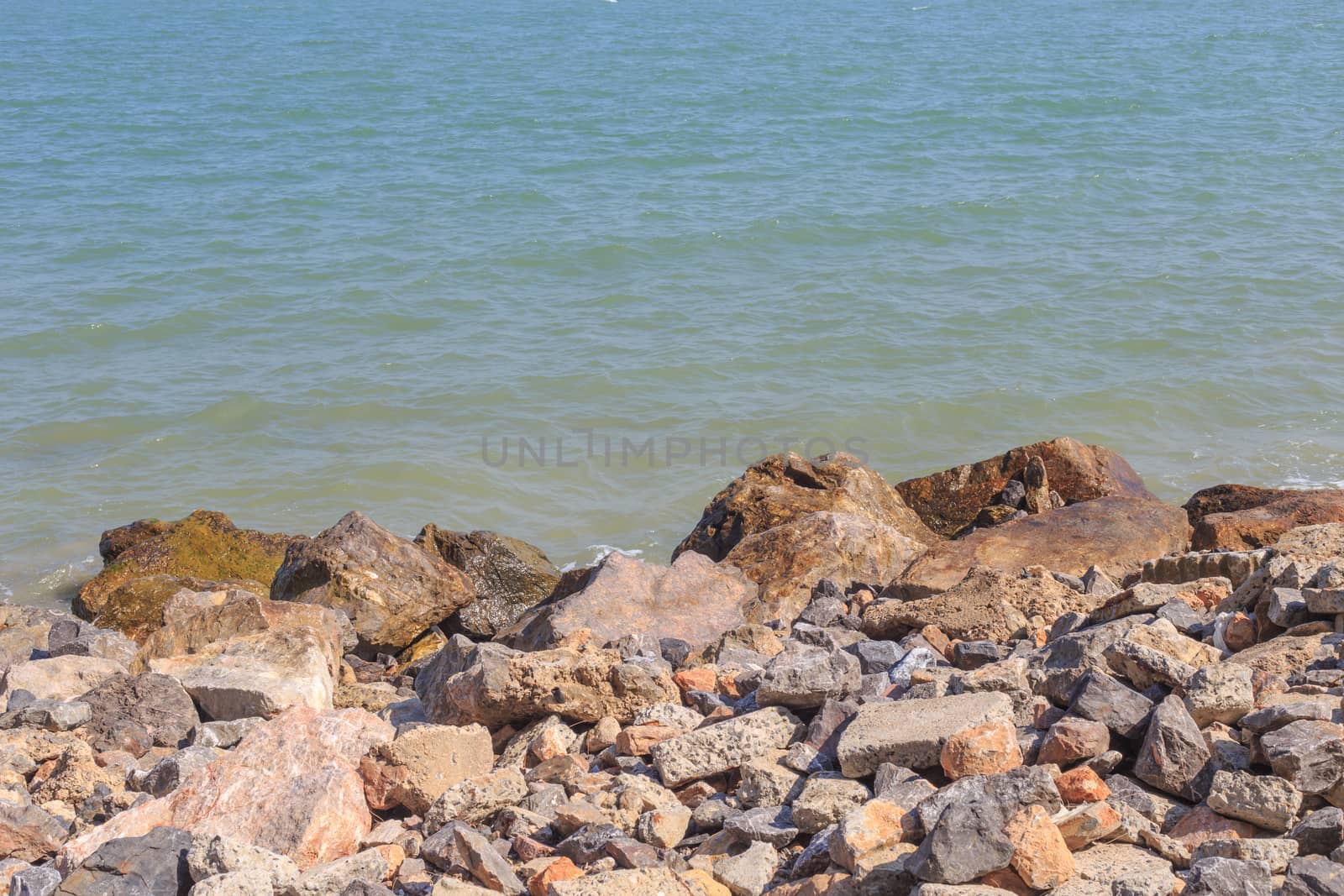 sea and rocky shores by papound