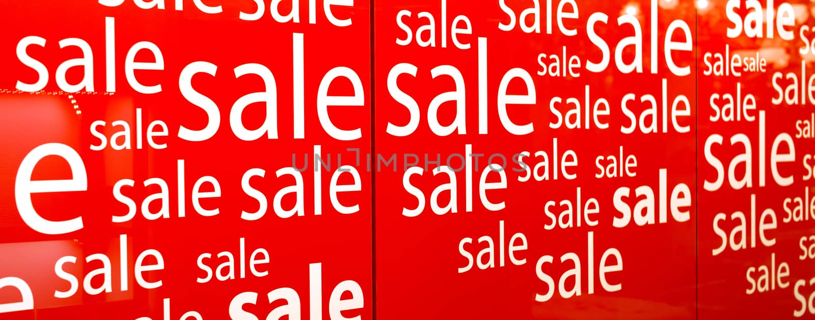 sale background, white on red