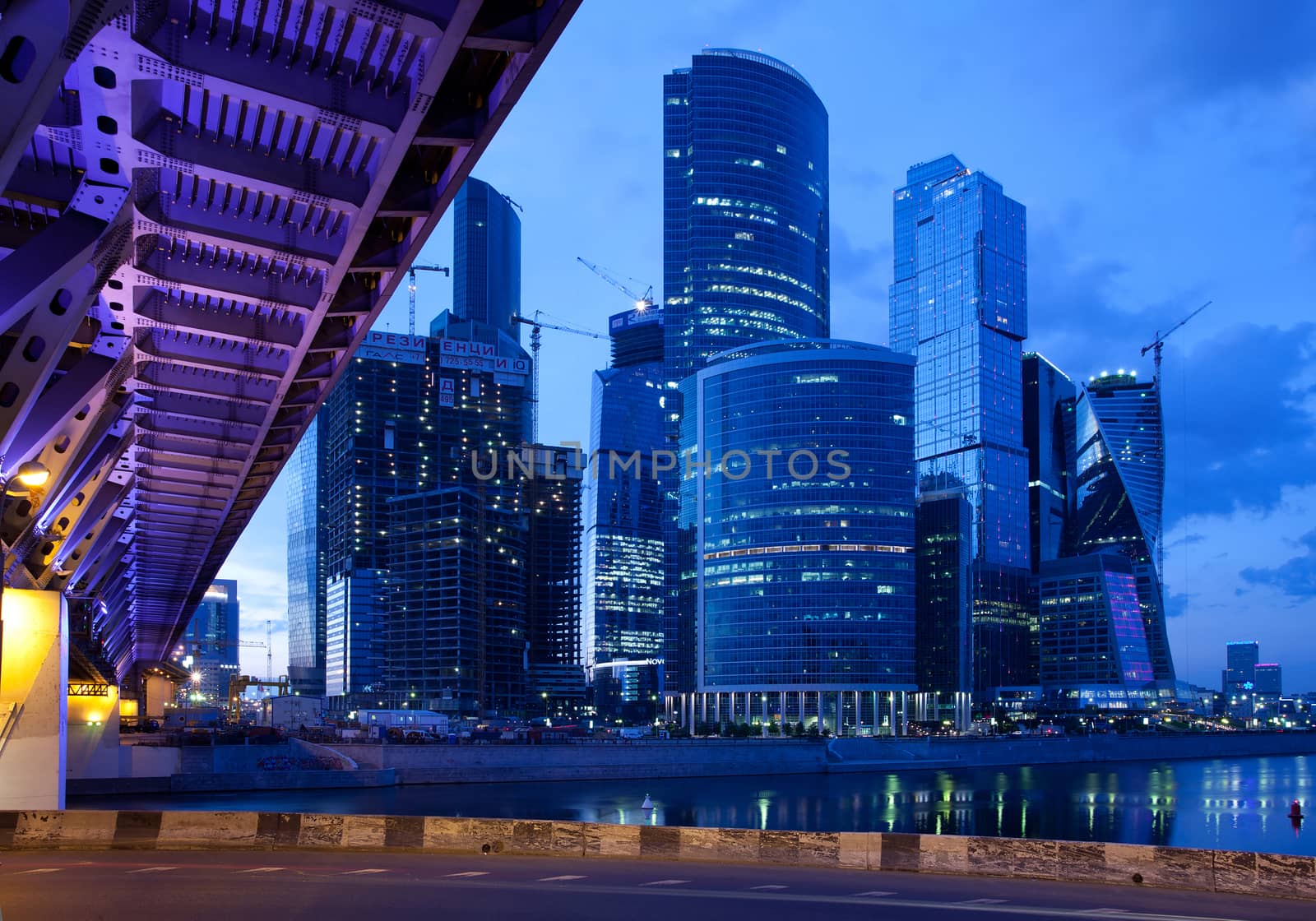 RUSSIA. MOSCOW - June 8: The Moscow International Business Center, Moscow-City on June 8, 2014 in Moscow. Moscow-City area is currently under development.