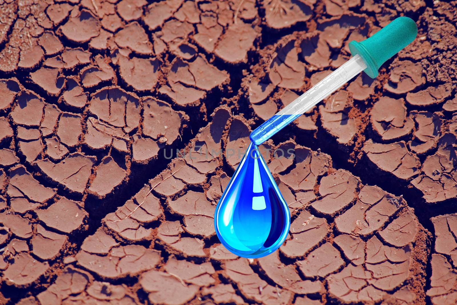 Cracked land, Save water, Save Earth Concept, Conceptual image by yands