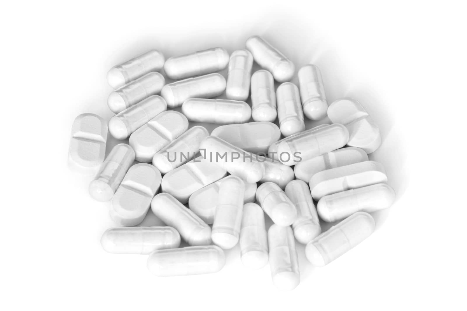 medicine concept. pills isolated on white background