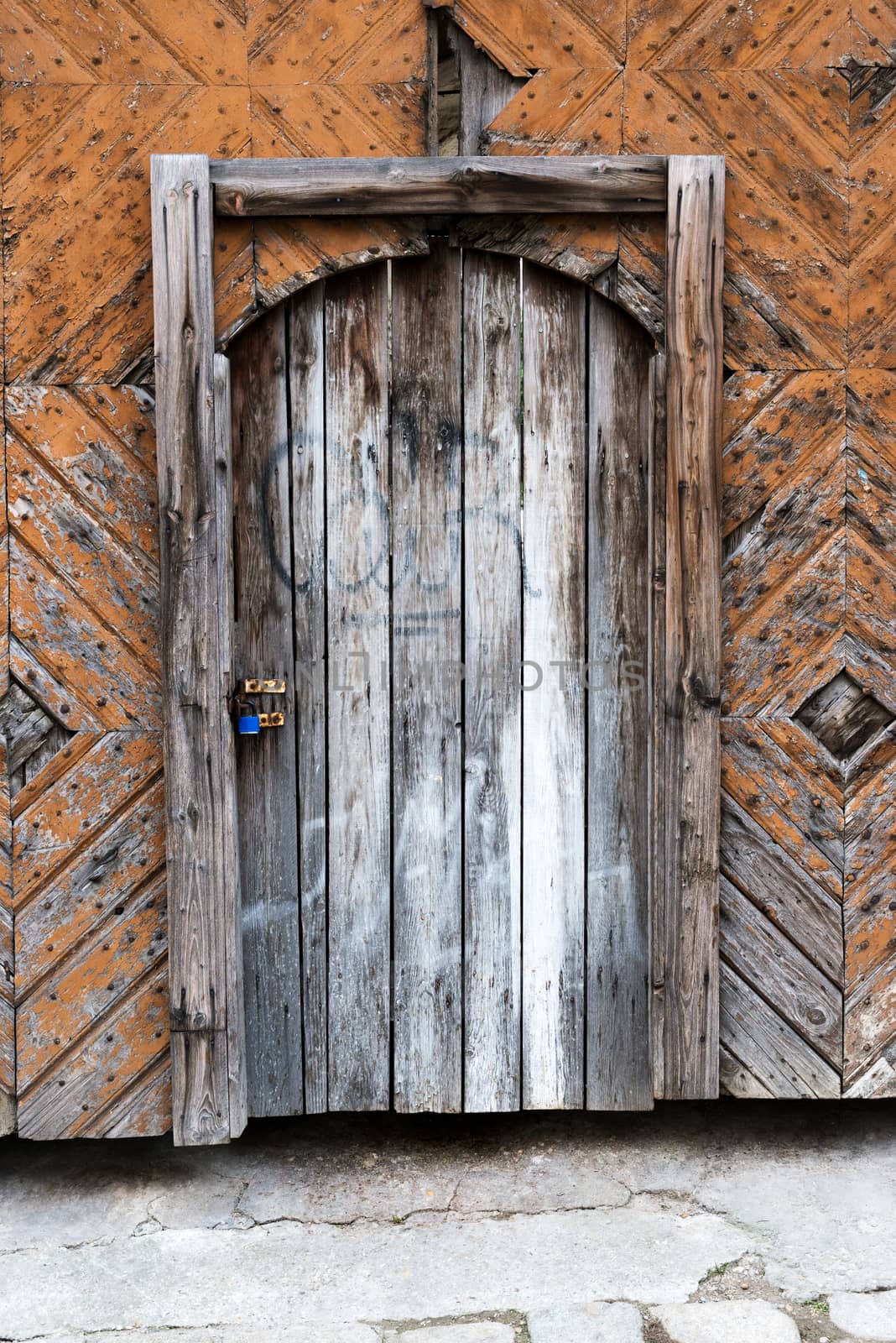 old wooden door. Bratislava. Slovakia