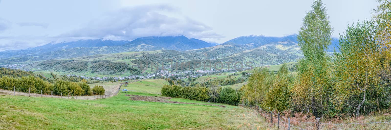 Scenic view of the Ukraine's countryside on cloudy day