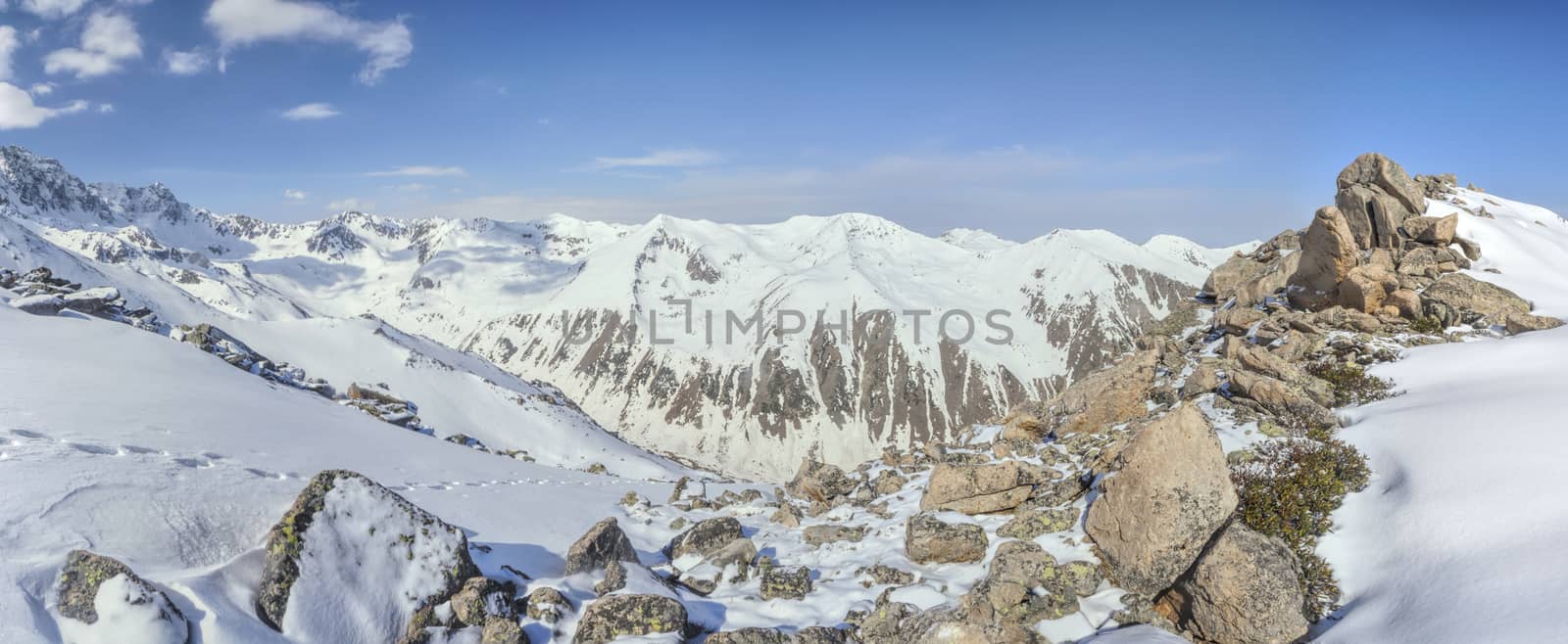 Scenic panorama of Kackar Mountains peaks in Turkey