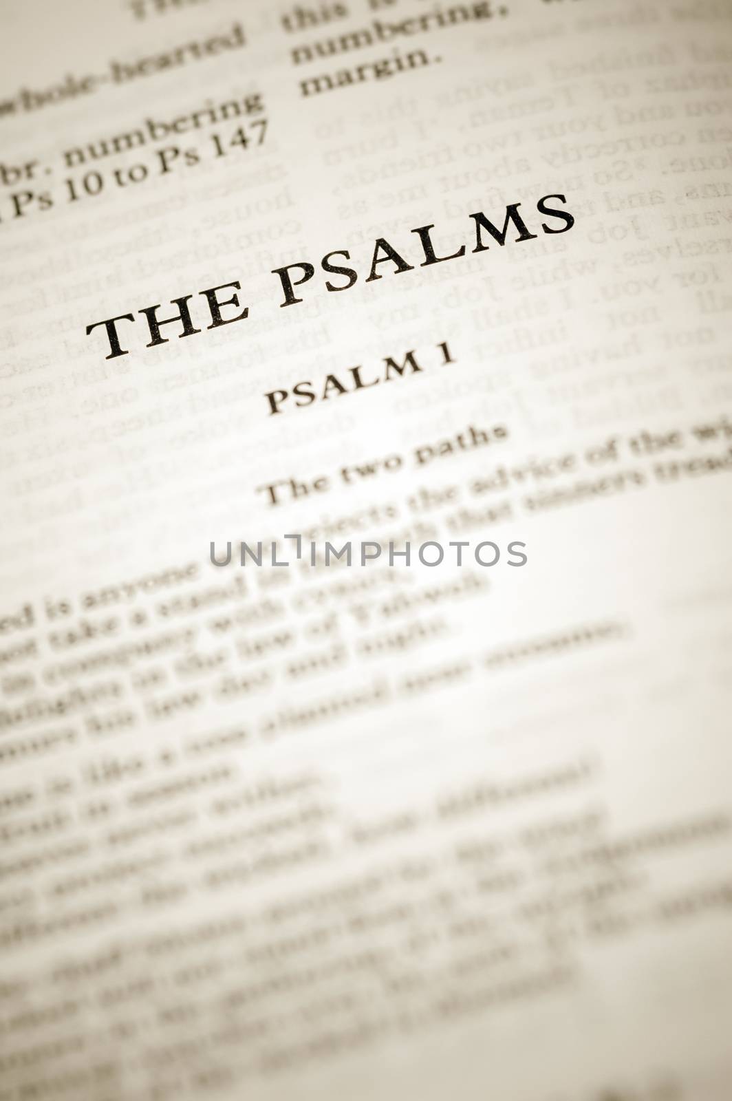 the psalms biblical scripture starting with the first chapter
