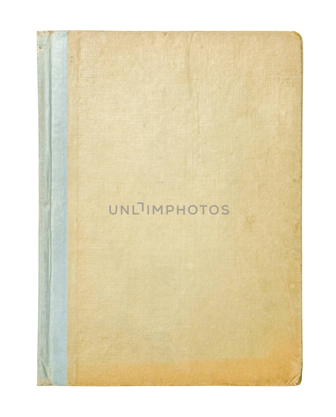 vintage hardback book cover isolated on white